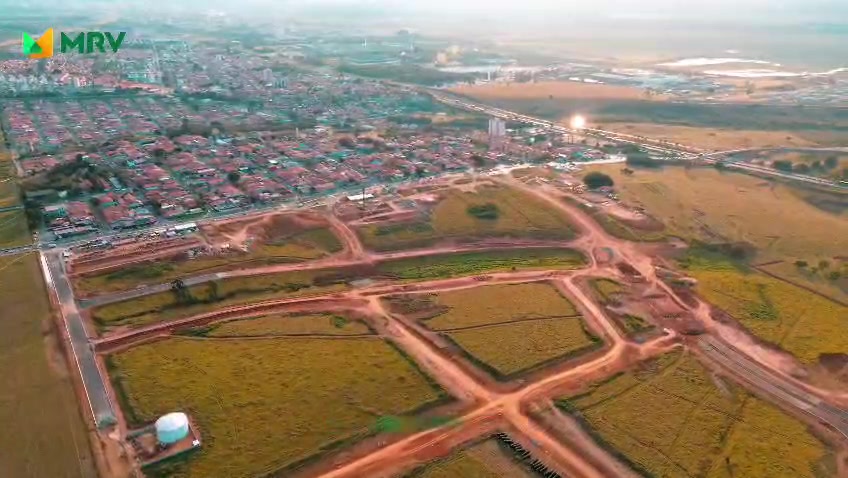 Vista aérea mostrando a escala do loteamento da Cidade Sete Sóis
